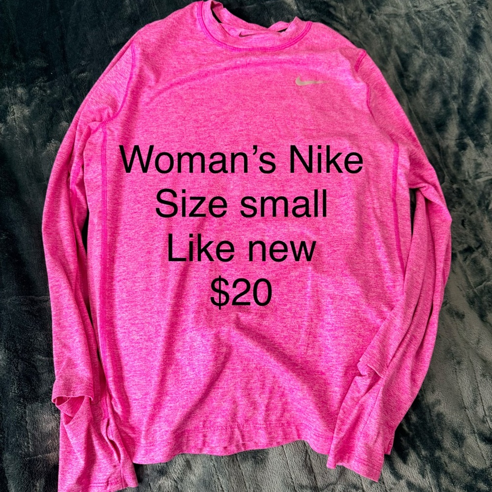 Nike Women's Vibrant Pink Long Sleeve Tee